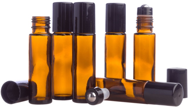 Bernsteinfarbene 10-ml-Roll-On-Flasche – 6 Stück